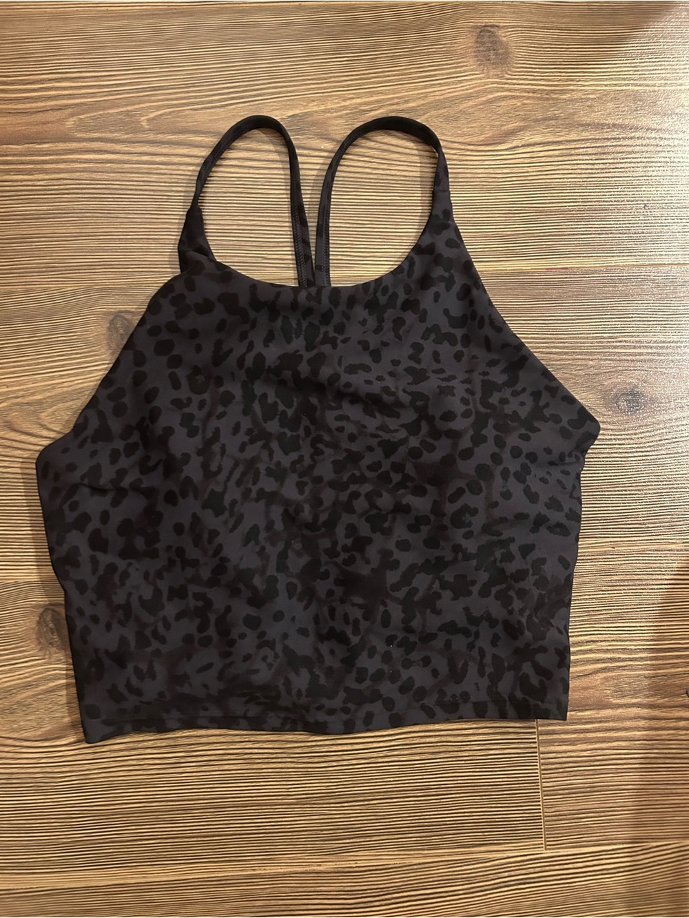 Old Navy Black Leopard Print Tank Top